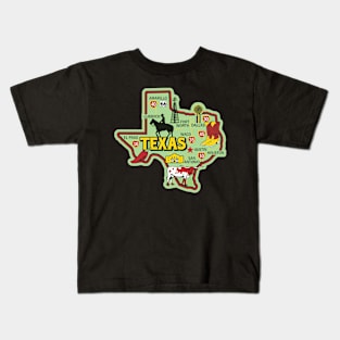 Texas State Outline Kids T-Shirt